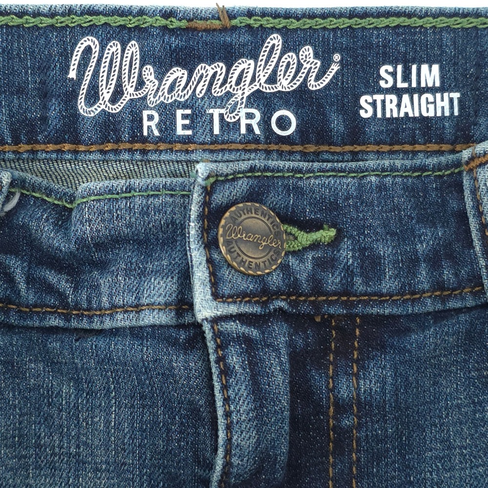 Wrangler Boys Jeans Retro Slim Straight 11 Regular Blue Denim Western Cowboy - Picture 5 of 10
